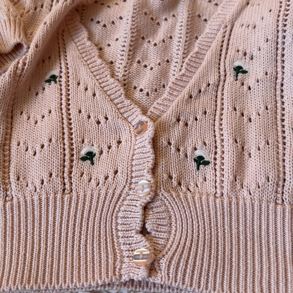 WILD FABLE Pink Cardigan cropped size S - Picture 7 of 12
